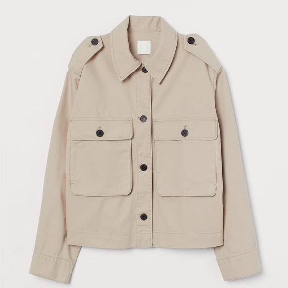 H&M Jackets & Blazers - H&M Tan Utility Jacket